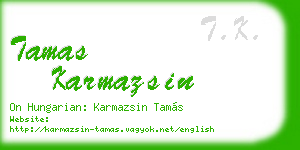 tamas karmazsin business card