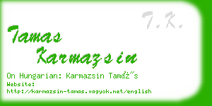 tamas karmazsin business card